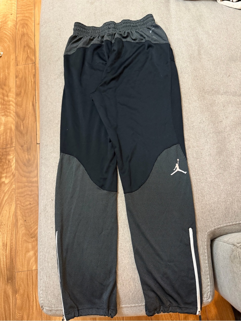 Jordan Black Men's Performance Joggers with White Logo